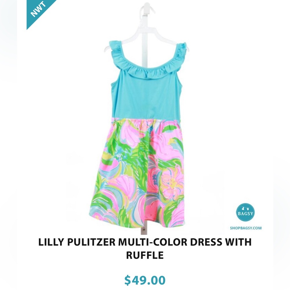 DESCRIPTION:
LILLY PULITZER MULTI-COLOR DRESS WITH RUFFLE *SIZE 6-7 *SIZE 8-10